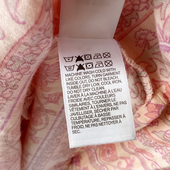 Lucky Brand Boho Midi Dress Woman’s Size Mixed Floral Print Pink Lavender NWT - Picture 11 of 14